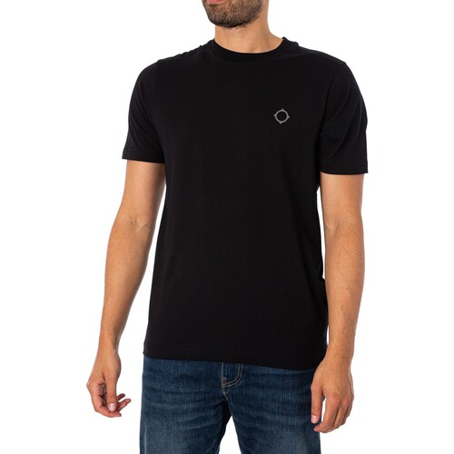 textil Hombre Camisetas manga corta Ma.strum Camiseta Extragrande Con Logo Estampado En La Espalda Negro