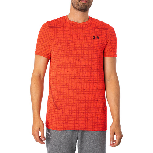 textil Hombre Camisetas manga corta Under Armour Camiseta De Rejilla Sin Costuras Naranja