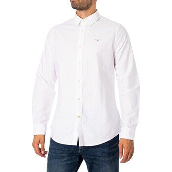 textil Hombre Camisas manga larga Barbour Camisa De Vestir Oxtown Blanco