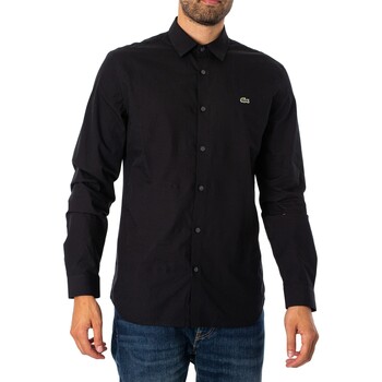 textil Hombre Camisas manga larga Lacoste Camisa Delgada Con Logo Negro