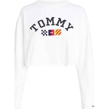 textil Mujer Tops y Camisetas Tommy Jeans TJW OVR ARCHIVE 2 LS Blanco