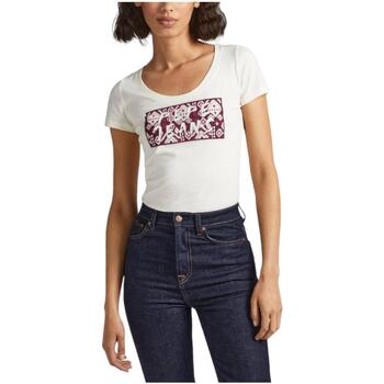 textil Mujer Camisetas manga corta Pepe jeans PL505592 808 Beige