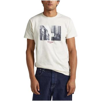 textil Hombre Camisetas manga corta Pepe jeans PM508956 804 Beige