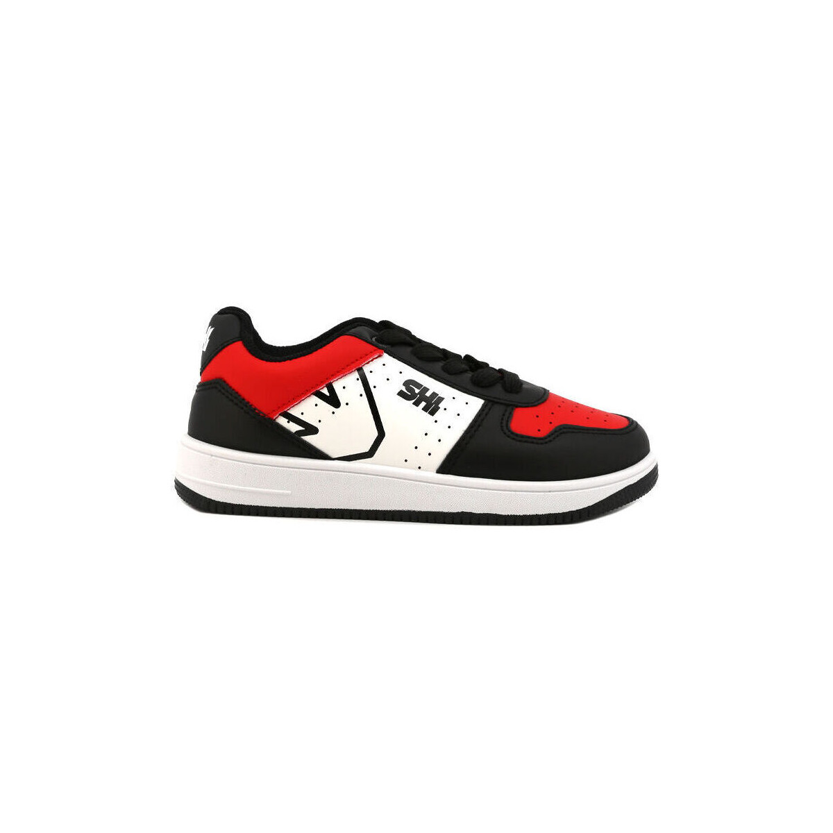Zapatos Hombre Deportivas Moda Shone 002-001 Black/Red Negro