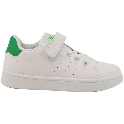 Zapatos Hombre Deportivas Moda Shone 001-002 White/Green Blanco