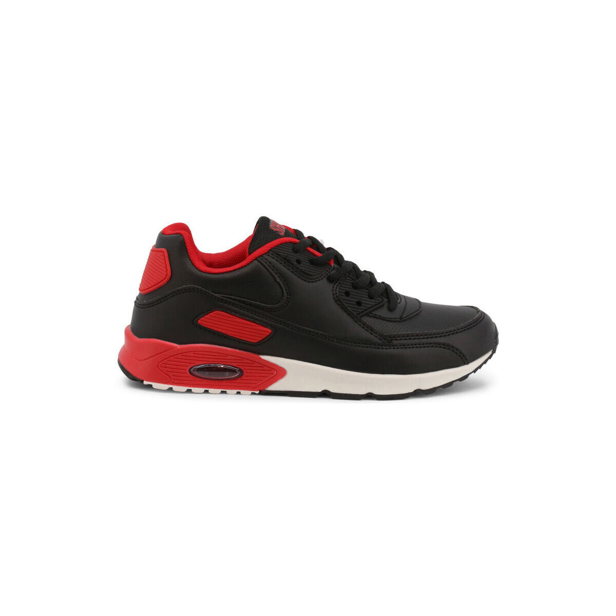 Zapatos Hombre Deportivas Moda Shone 005-001 Black/Red Negro