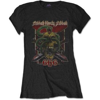 textil Mujer Camisetas manga larga Black Sabbath Bloody 666 Negro