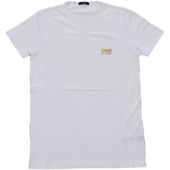textil Hombre Camisetas manga corta Roberto Cavalli QXO03E JD003 - Hombres Blanco