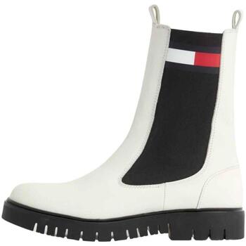 Zapatos Mujer Botines Tommy Hilfiger TJW LONG CHELSEA BOOT Blanco