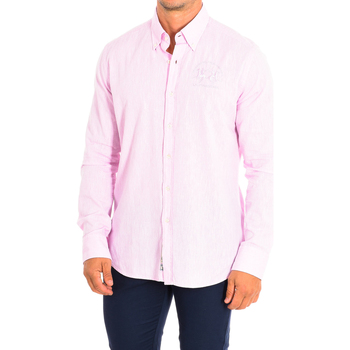 textil Hombre Camisas manga larga La Martina TMC004-TL072-05181 Rosa