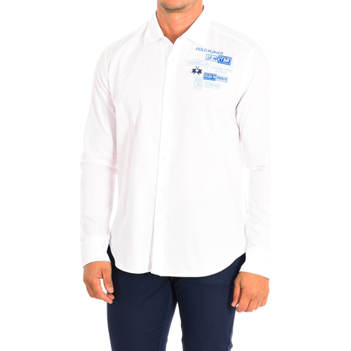 textil Hombre Camisas manga larga La Martina TMC602-OX083-00001 Blanco