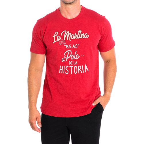 textil Hombre Camisetas manga corta La Martina TMR301-JS259-06017 Rojo