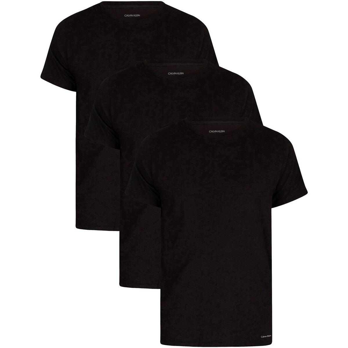 textil Hombre Pijama Calvin Klein Jeans Pack De 3 Camisetas Lounge Crew Negro