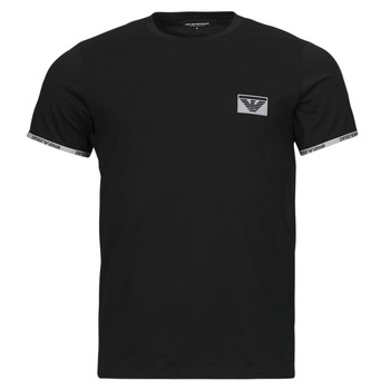 textil Hombre Camisetas manga corta Emporio Armani PIPING LOGOBANG Negro
