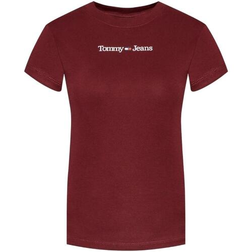 textil Mujer Camisetas manga corta Tommy Hilfiger DW0DW15049XJS Rojo