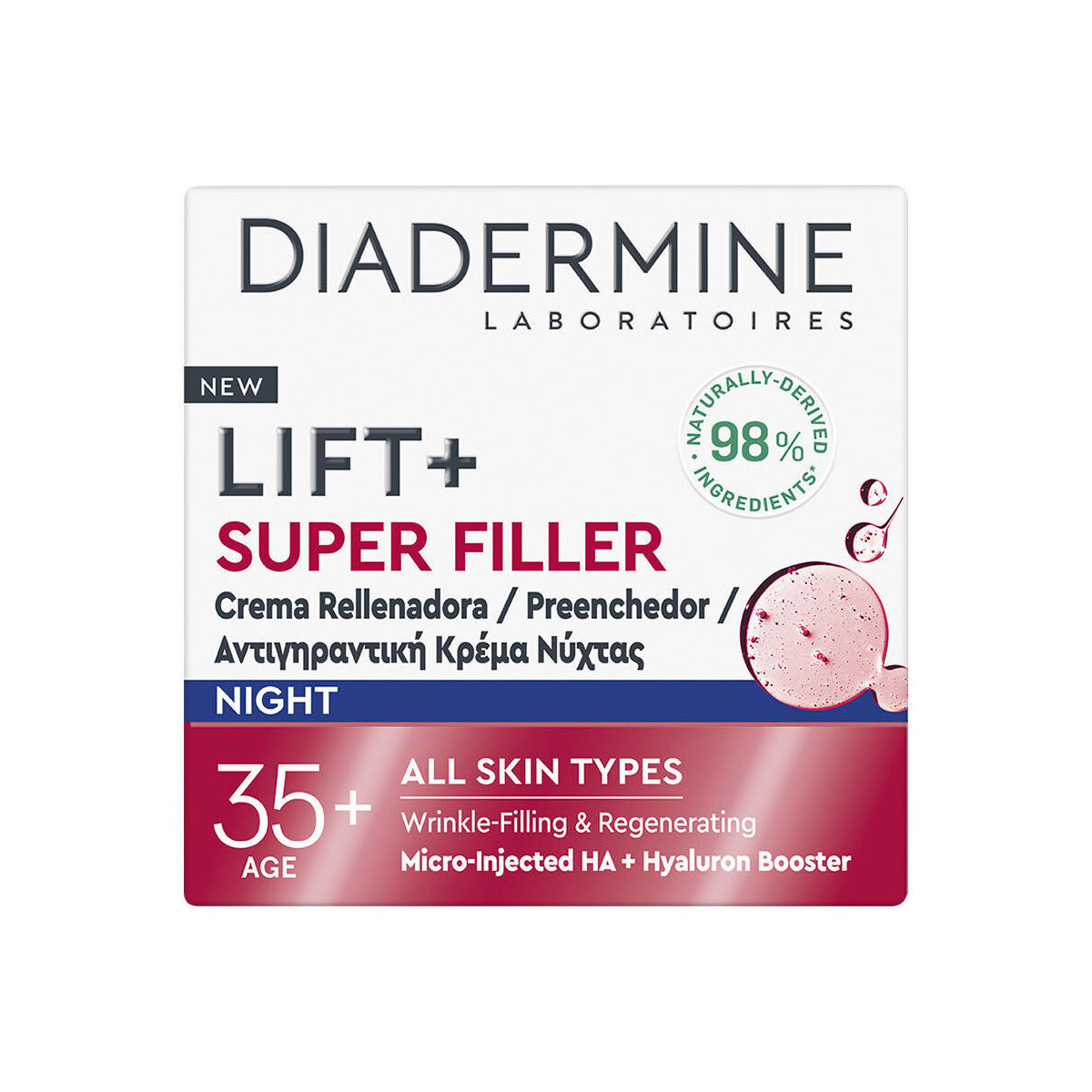 Belleza Antiedad & antiarrugas Diadermine Lift + Super Filler Crema Rellenadora Noche 