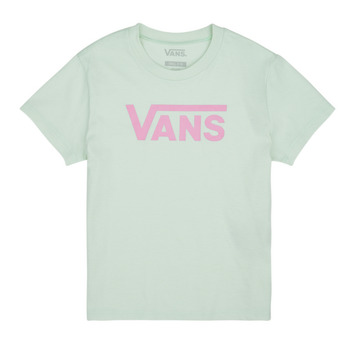 textil Niña Camisetas manga corta Vans FLYING V CREW GIRLS Verde / Rosa