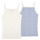 textil Niña Camisetas sin mangas Petit Bateau A0A4D X2 Azul / Blanco