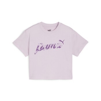 textil Niña Camisetas manga corta Puma ESS+ BLOSSOM SHORT TEE G Violeta