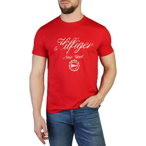 textil Hombre Camisetas manga corta Tommy Hilfiger - mw0mw30040 Rojo