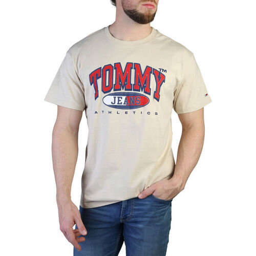 textil Hombre Camisetas manga corta Tommy Hilfiger dm0dm16407 aci brown Marrón