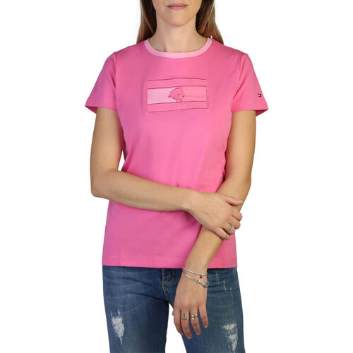 textil Mujer Camisetas manga corta Tommy Hilfiger th10064-016 pink Rosa