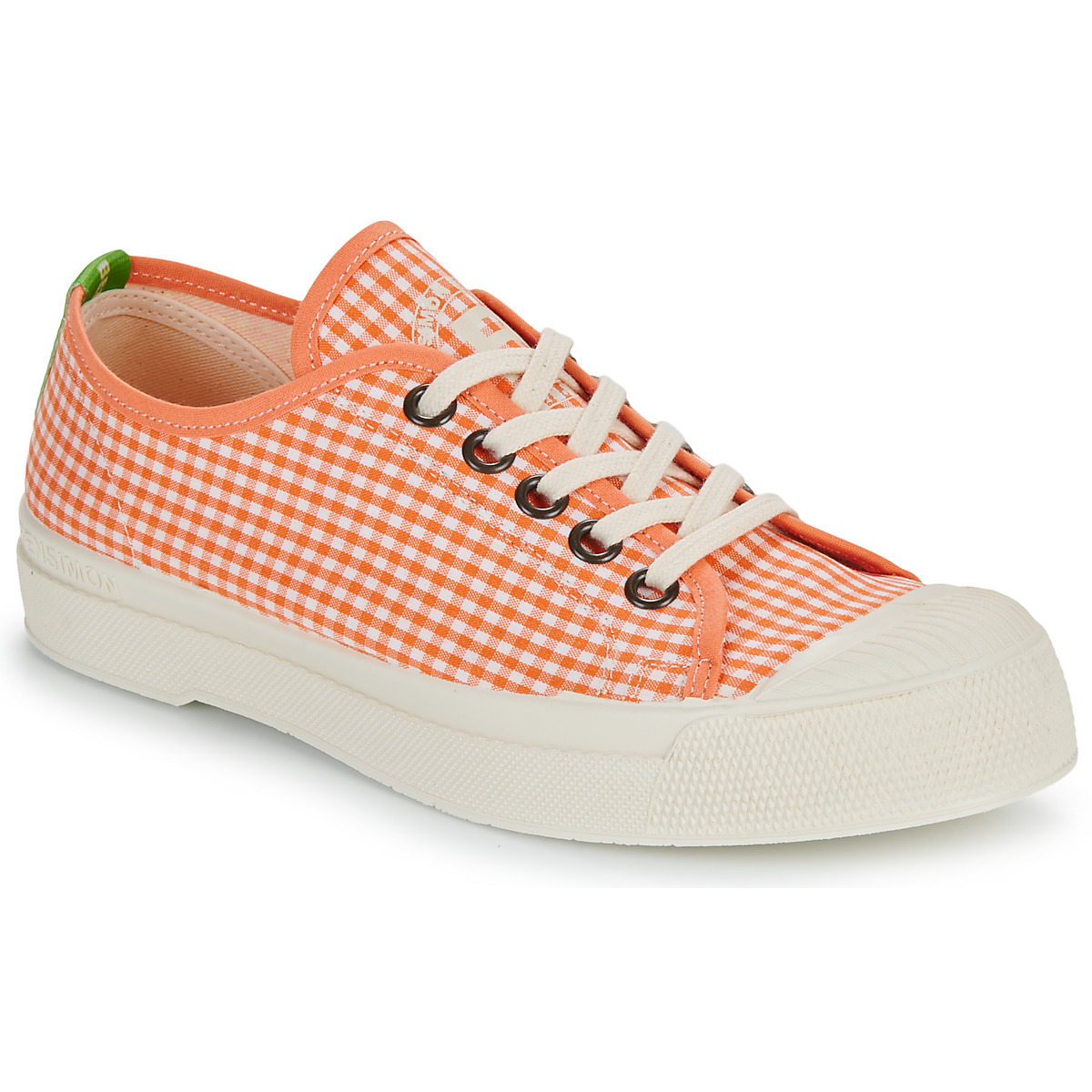 Zapatos Mujer Zapatillas bajas Bensimon ROMY VICHY Naranja / Blanco