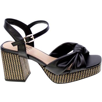 Zapatos Mujer Sandalias Exé Shoes Sandalo Donna Nero Lina-245r Negro