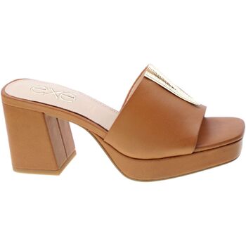 Zapatos Mujer Sandalias Exé Shoes Mules Donna Cuoio Lina-579 Marrón