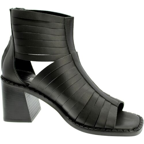 Zapatos Mujer Sandalias Echo Tronchetto Donna Nero Fr04 Negro