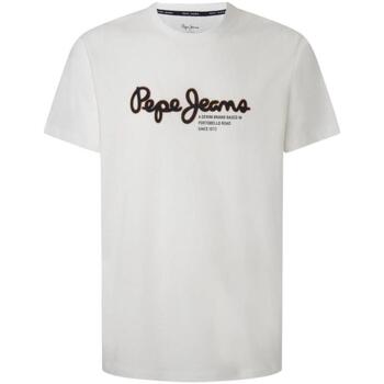 textil Hombre Camisetas manga corta Pepe jeans PM509126-803 Blanco