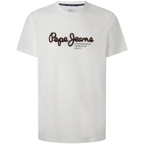 textil Hombre Camisetas manga corta Pepe jeans PM509126-803 Blanco