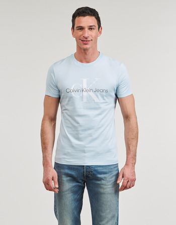 textil Hombre Camisetas manga corta Calvin Klein Jeans SEASONAL MONOLOGO TEE Azul