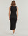 textil Mujer Vestidos largos Calvin Klein Jeans SEAMING LONG RIB DRESS Negro