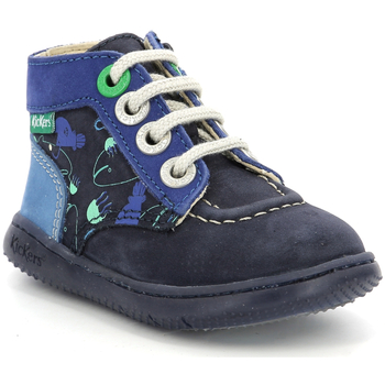 Zapatos Niño Botas de caña baja Kickers Kickbonzip Azul