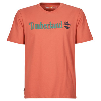 textil Hombre Camisetas manga corta Timberland Linear Logo Short Sleeve Tee Marrón