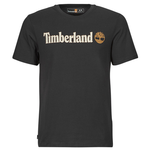 textil Hombre Camisetas manga corta Timberland Linear Logo Short Sleeve Tee Negro