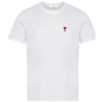 textil Hombre Tops y Camisetas Ami Paris T SHIRT  DE COEUR UNISEXE BLANC UTS001.724 Blanco