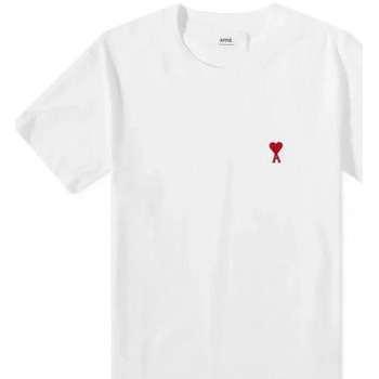 textil Hombre Tops y Camisetas Ami Paris T SHIRT  DE COEUR UNISEXE  LOOSE UTS004.726 Blanco