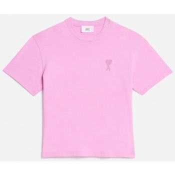 textil Hombre Tops y Camisetas Ami Paris     T SHIRT  DE COEUR UNISEXE LOOSE UTS004.726 PINK Rosa