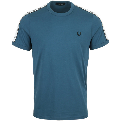 textil Hombre Camisetas manga corta Fred Perry Taped Ringer Tee-Shirt Azul