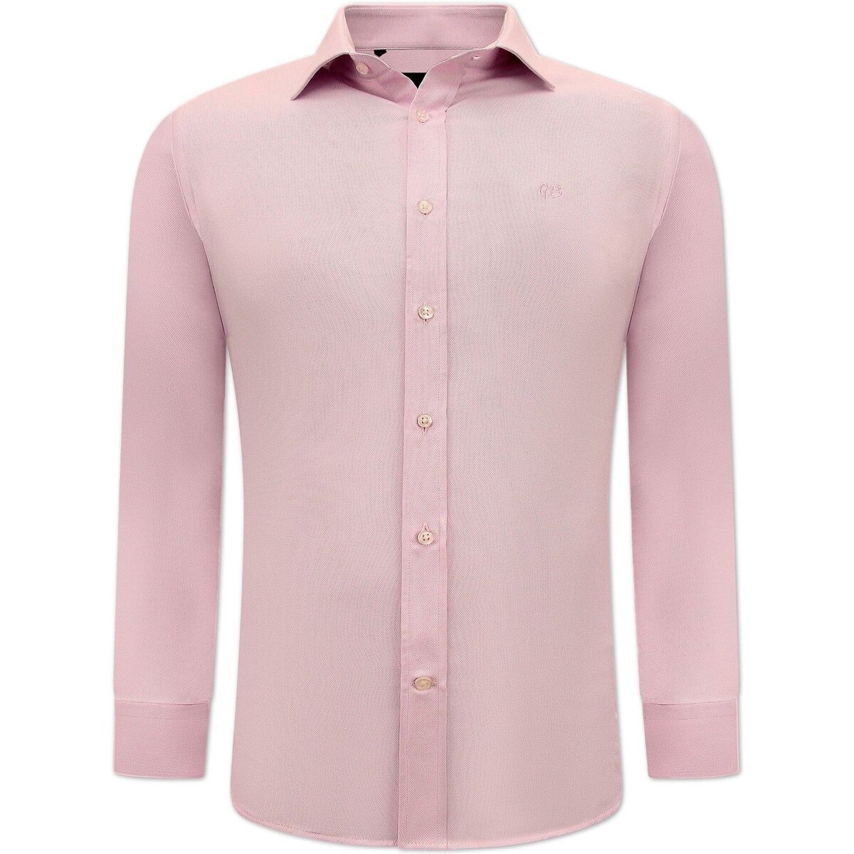 textil Hombre Camisas manga larga Gentile Bellini Oxford Blank Para Hombre Slim Fit Rosa