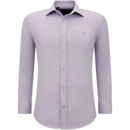 textil Hombre Camisas manga larga Gentile Bellini Oxford Banco A Medida Para Hombre Violeta