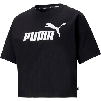 textil Mujer Polos manga corta Puma ESS Cropped Logo Tee Negro