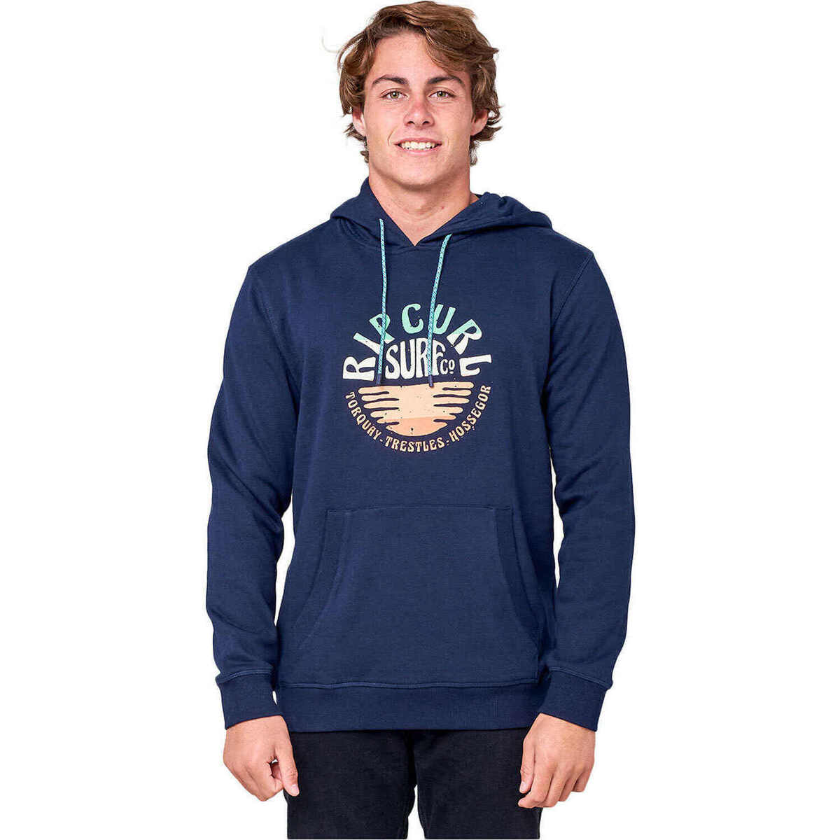 textil Hombre Sudaderas Rip Curl DOWN THE LINE HOODED POP OVER Marino