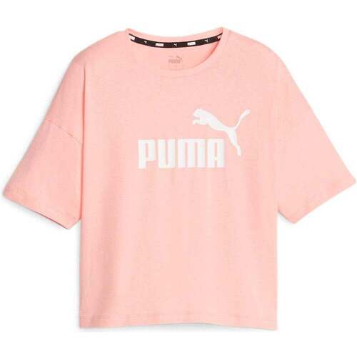 textil Mujer Polos manga corta Puma ESS Cropped Logo Tee Rosa
