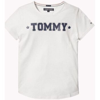 textil Niña Tops y Camisetas Tommy Hilfiger KG0KG03860 ESSENTIAL TEE-118 SNOW WHITE Blanco