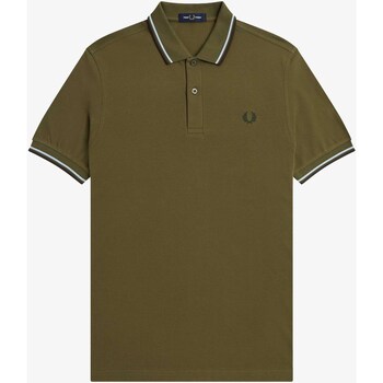textil Hombre Tops y Camisetas Fred Perry Fp Twin Tipped Shirt Verde
