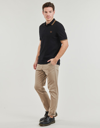 Fred Perry TWIN TIPPED FRED PERRY SHIRT Negro / Marrón