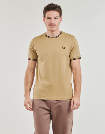 Fred Perry TWIN TIPPED T-SHIRT Beige / Negro